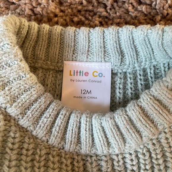 Aqua blue sweater by Little Co. size 12m - Picture 3 of 3